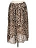 Express 100% Polyester Animal Print Brown Casual Skirt Size 12 - photo 1