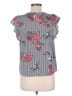 Monteau Gray Short Sleeve Blouse Size M - photo 2