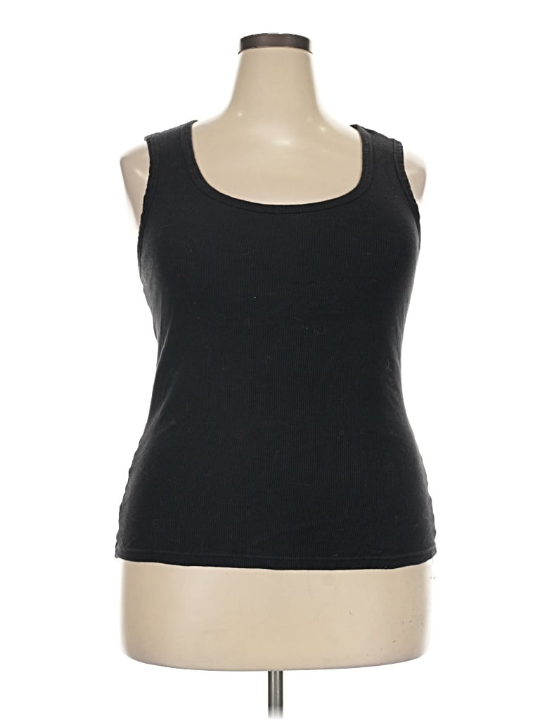 Pre-owned Splash Tank Top Black Strapless Neckline Tops