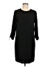 CeCe 100% Polyester Solid Black Casual Dress Size 8 - photo 1