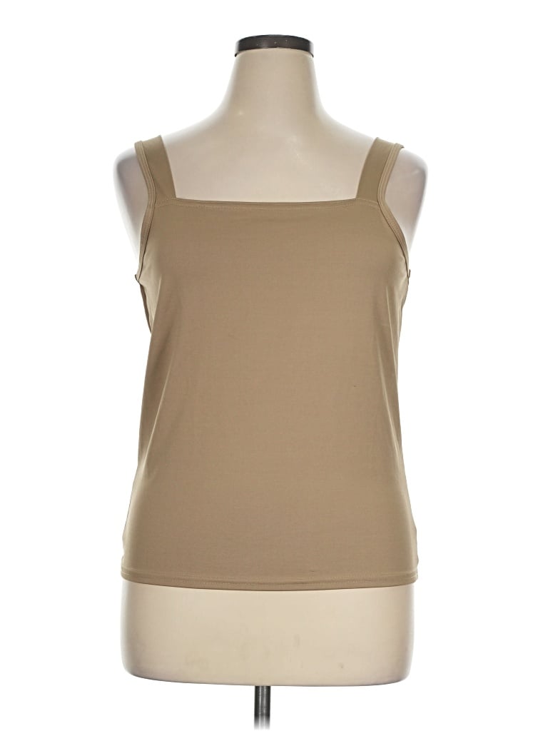 Pre-owned New Directions Tank Top Tan Square Neckline Tops