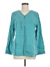 Chico's Teal Long Sleeve Blouse Size M - photo 1