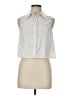 Milly White Sleeveless Button-Down Shirt Size M - photo 1