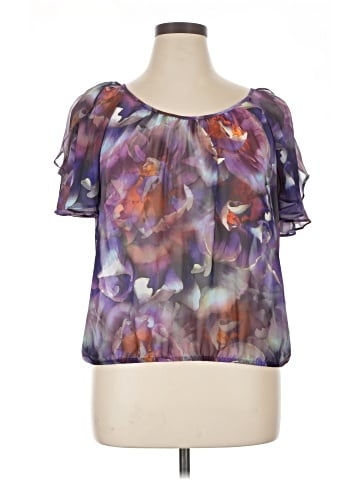 a.n.a. A New Approach Short Sleeve Blouse (view 1)