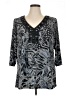 Le Bos Silver 3/4 Sleeve Blouse Size 14 - photo 1