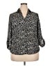 Iz Byer 100% Polyester Animal Print Black 3/4 Sleeve Blouse Size XL - photo 1