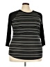 Lularoe Stripes White Black 3/4 Sleeve T-Shirt Size 3X - photo 1