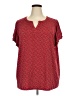 Susan Graver Red Short Sleeve Blouse Size 2X - photo 1