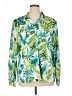 Blair 100% Polyester Tropical Green Long Sleeve Blouse Size XL - photo 1