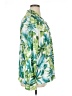 Blair 100% Polyester Tropical Green Long Sleeve Blouse Size XL - photo 4
