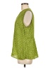 CAbi 100% Polyester Green Sleeveless Blouse Size M - photo 5