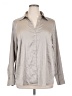 H&M Metallic Silver Long Sleeve Blouse Size XL - photo 1