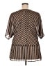 Coldwater Creek 100% Polyester Stripes Brown Romper Size 1X - photo 2