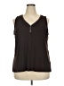 Chico's Brown Sleeveless T-Shirt Size XXL (4) - photo 1