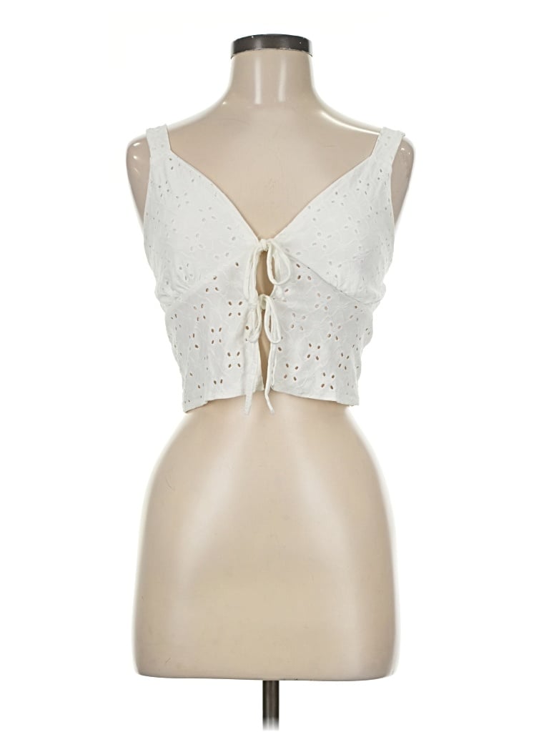 Pre-owned Livi Sleeveless Blouse In Ivory