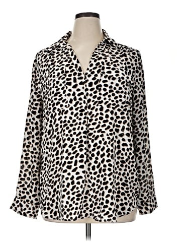 Ann Taylor Factory Long Sleeve Blouse (view 1)