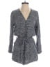 Three Islands 100% Rayon Stripes Gray Romper Size XS - photo 1