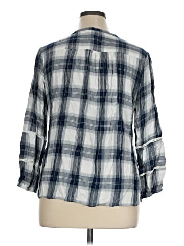 Cato 3/4 Sleeve Button-Down Shirt (view 2)