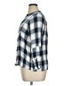 Cato 100% Rayon Plaid Blue 3/4 Sleeve Button-Down Shirt Size XL - photo 5