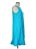 Lands' End Solid Teal Casual Dress Size 10 - photo 4
