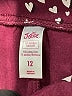 Justice Stars Burgundy Active Pants Size 12 - photo 3