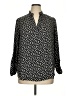 Morgan Taylor 100% Polyester Polka Dots Black Long Sleeve Blouse Size 1X - photo 1
