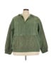Active 100% Polyester Solid Green Windbreaker Size 24W - photo 1