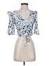 Topshop Blue 3/4 Sleeve Blouse Size 4 - photo 1