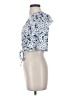 Topshop Blue 3/4 Sleeve Blouse Size 4 - photo 5