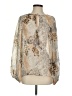 BCBGMAXAZRIA Animal Print Tan Long Sleeve Blouse Size S - photo 1