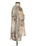 BCBGMAXAZRIA Animal Print Tan Long Sleeve Blouse Size S - photo 4