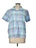 L.L.Bean 100% Cotton Blue Short Sleeve Blouse Size L - photo 1