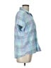 L.L.Bean 100% Cotton Blue Short Sleeve Blouse Size L - photo 4
