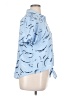 Nine West 100% Polyester Print Blue Short Sleeve Blouse Size XL - photo 4
