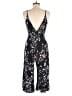 Olivaceous 100% Rayon Graphic Black Jumpsuit Size M - photo 2