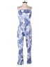 Veronica M. Paisley Blue Jumpsuit Size M - photo 1