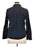 Basic Editions 100% Cotton Polka Dots Blue 3/4 Sleeve Blouse Size XL - photo 2