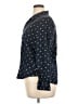 Basic Editions 100% Cotton Polka Dots Blue 3/4 Sleeve Blouse Size XL - photo 5