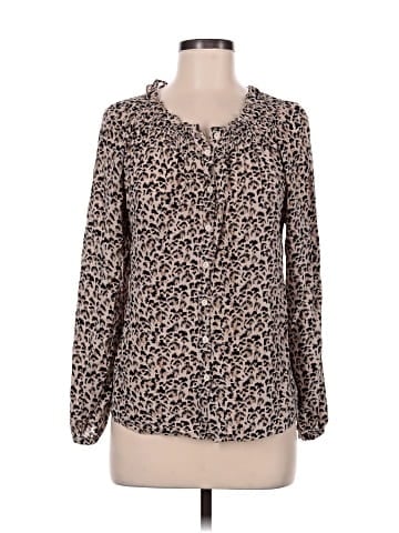 Rebecca Taylor Long Sleeve Silk Top (view 1)