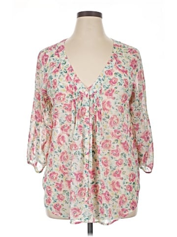LC Lauren Conrad 3/4 Sleeve Blouse (view 1)