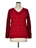 Tommy Hilfiger 100% Cotton Hearts Red Pullover Sweater Size XL - photo 1