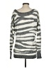 Express Outlet Stripes Silver Pullover Sweater Size S - photo 2