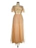 Ever Pretty 100% Polyester Gold Cocktail Dress Size 16 - photo 1