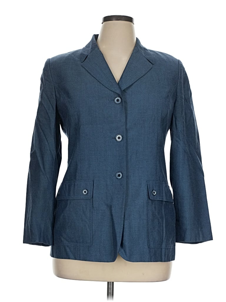 Pre-owned Kasper A.s.l. Blazer Jacket In Blue