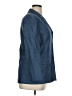 Kasper A.S.L. 100% Viscose Rayon Blue Blazer Size 14 Petite - photo 4