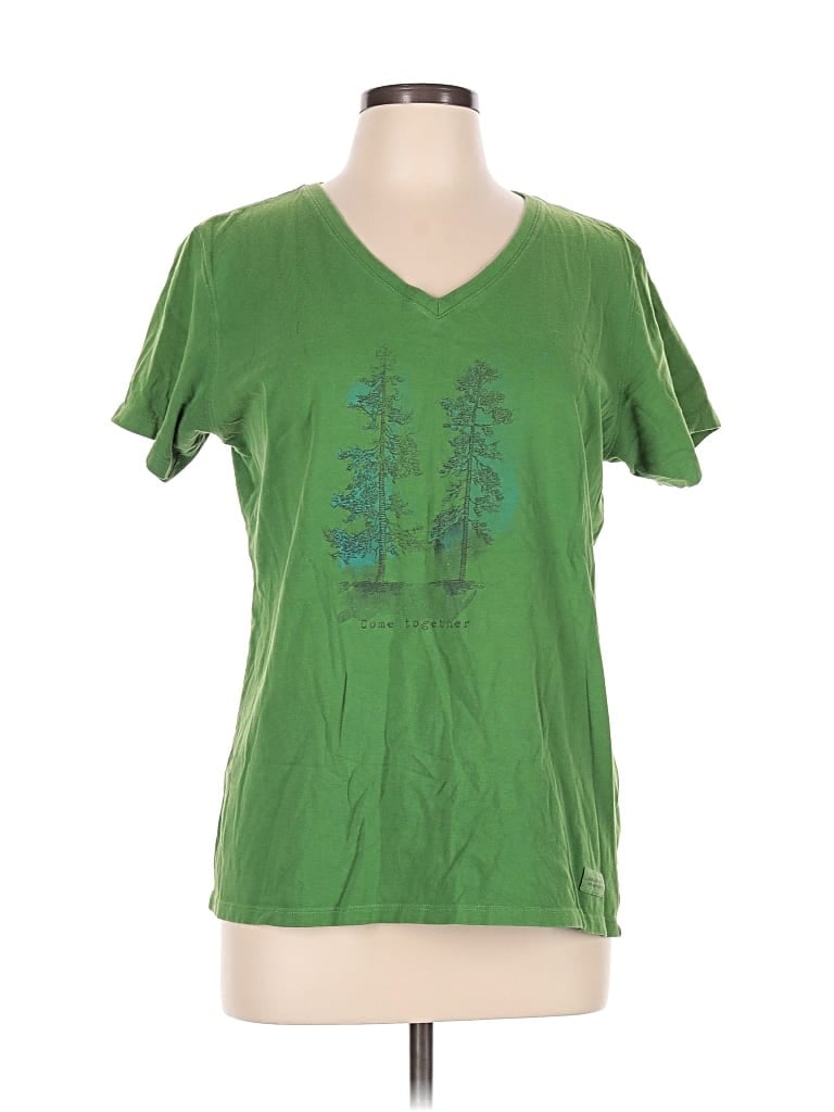 Pre-owned Life Is Good Short Sleeve T-shirt In Green