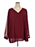 BLOOMCHIC 100% Polyester Burgundy Long Sleeve Blouse Size 28 - photo 1
