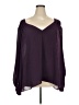 ELOQUII 100% Polyester Purple 3/4 Sleeve Blouse Size 28 - photo 1