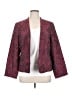 Coldwater Creek Paisley Burgundy Blazer Size 16 - photo 1