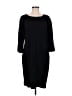 Chico's Solid Black Casual Dress Size M - photo 1